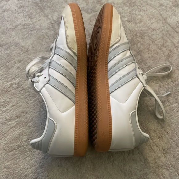 Adidas White and Light Blue Samba Sneakers - Picture 6 of 10